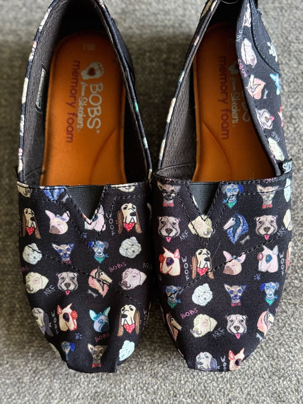Bob’s for Skechers Dog Print Memory Foam Slip-Ons